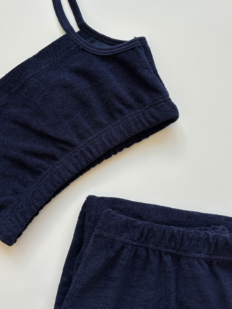 Howlin' Spooky-Doo terry bralette . Navy