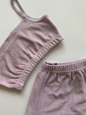 Howlin' Spooky-Doo terry bralette . Cloud Pink