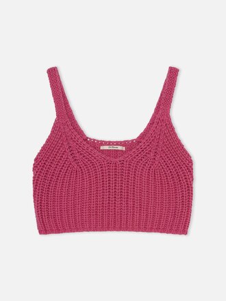 Dr Bloom Mariquita knit top . Fuchsia