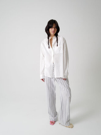 Susumu Striped lounge pants. White and grey Susumu Striped lounge pants. White and grey