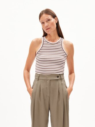 Armedangels Kanitaa striped tank top . Lavender and black Armedangels Kanitaa striped tank top . Lavender and black