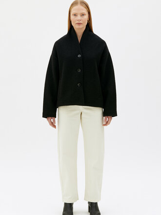 Maska Hale boiled wool jacket . Black