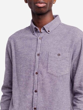 Olow Chemise en coton bio Classico . Gris bleu Olow Chemise en coton bio Classico . Gris bleu