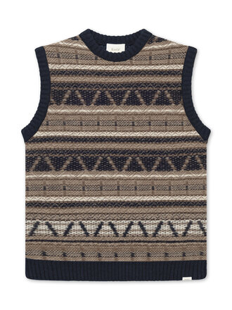 Forét Cone jacquard vest . Navy
