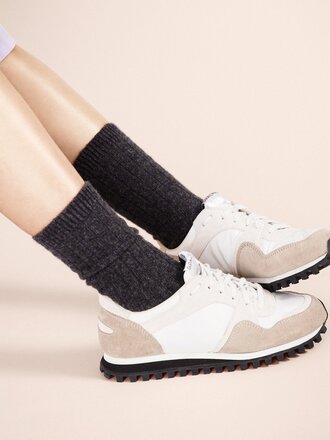 Hansel from Basel Italia Cozy Rib cashmere socks . Graphite Hansel from Basel Italia Cozy Rib cashmere socks . Graphite