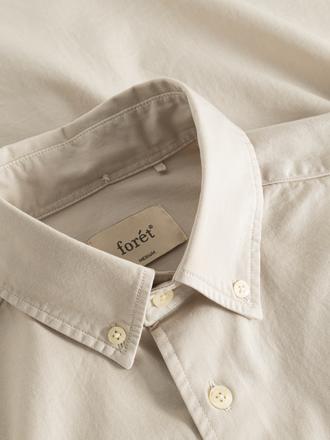 Forét Camp Light organic cotton shirt . Oat