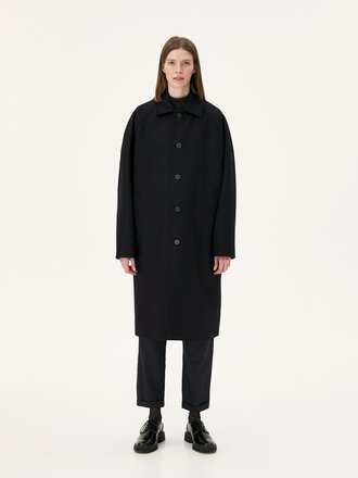 Noyoco Mac Mayfair recycled wool coat . Midnight blue Noyoco Mac Mayfair recycled wool coat . Midnight blue
