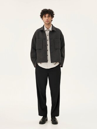 Noyoco Manteau Holar 100% laine upcyclée . Anthracite Noyoco Manteau Holar 100% laine upcyclée . Anthracite