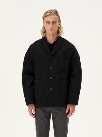 Noyoco Manteau unisexe Antwerp 100% laine . Noir Noyoco Manteau unisexe Antwerp 100% laine . Noir