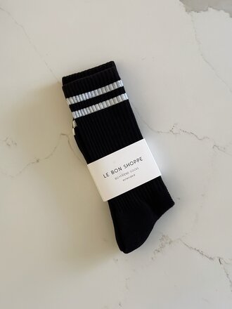 Le Bon Shoppe Boyfriend Extended socks . Black Le Bon Shoppe Boyfriend Extended socks . Black