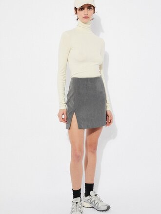 Rita Row Ventolau short skirt . Grey Melange Rita Row Ventolau short skirt . Grey Melange