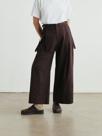 Veri Dario Pleated Pant . Espresso