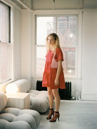 A Bronze Age Lita Dress . Taffetas tango