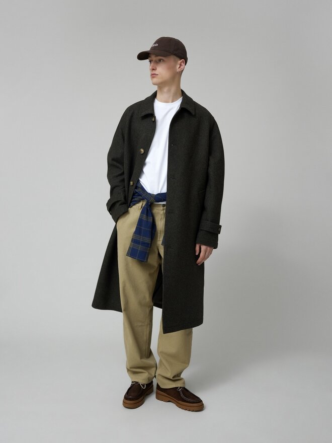 Pine wool coat . Dark grey melange - Betina Lou