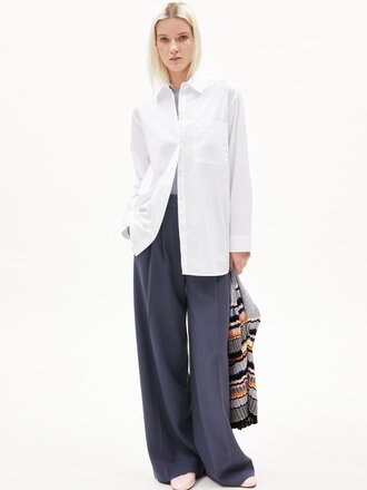 Armedangels Maalga Organic cotton shirt . White Armedangels Maalga Organic cotton shirt . White