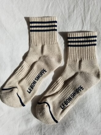 Le Bon Shoppe Girlfriend socks . Oatmeal