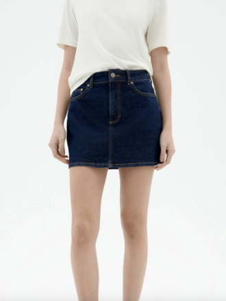 Thinking Mu Mini jupe Kimmy . Denim foncé Thinking Mu Mini jupe Kimmy . Denim foncé