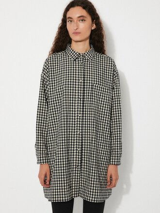 Rita Row Miso oversize shirt . Gingham black