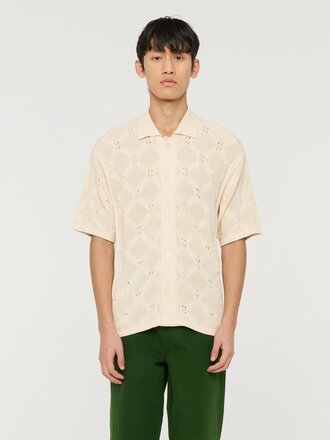 Castart Airi pointelle knit shirt . Ecru Castart Airi pointelle knit shirt . Ecru