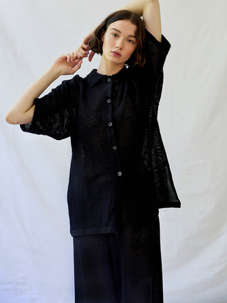 Diarte Roxana Knit shirt . Black Diarte Roxana Knit shirt . Black