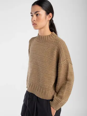 Micaela Greg Ribbon knit sweater . Ginger