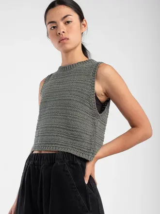 Micaela Greg Ribbon Tank . Fog Micaela Greg Ribbon Tank . Fog