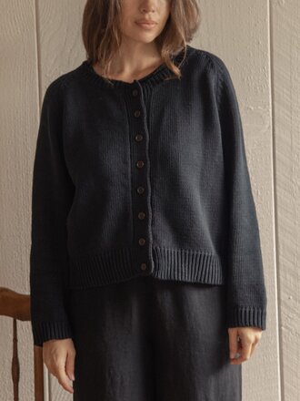 Gillian Stevens Mabel organic cotton cardigan . Navy Gillian Stevens Mabel organic cotton cardigan . Navy