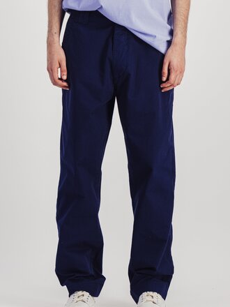 Parages Pantalon en sergé de coton Dad . Indigo foncé Parages Pantalon en sergé de coton Dad . Indigo foncé