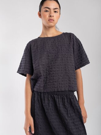 Micaela Greg Georgia Top. Washed Black