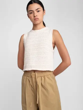 Micaela Greg Ribbon tank . Cream