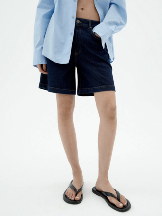 Thinking Mu Luisa shorts . Dark denim