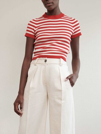 Maria Stanley Jones striped t-shirt . Piquillo