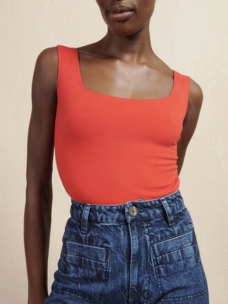 Maria Stanley Organic cotton bodysuit . Piquillo