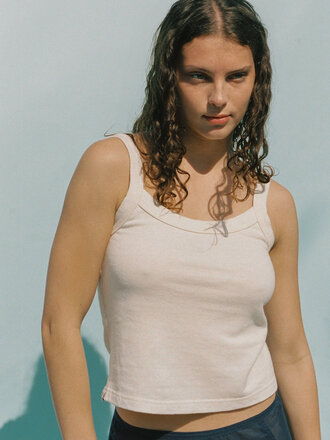 Merge Breeze hemp and organic cotton tank top . Natural