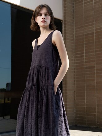 Micaela Greg Ira dress . Faded Black