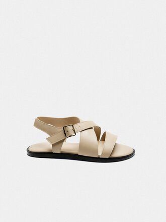 Kyma Spetses leather sandals . Cream
