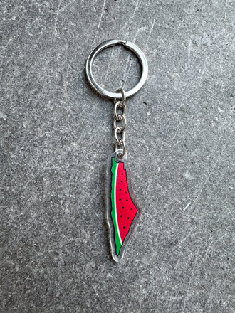 Keffiyeh Mtl Melon keychain . Palestine