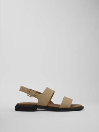 Camper Sandales en cuir Edy . Sable