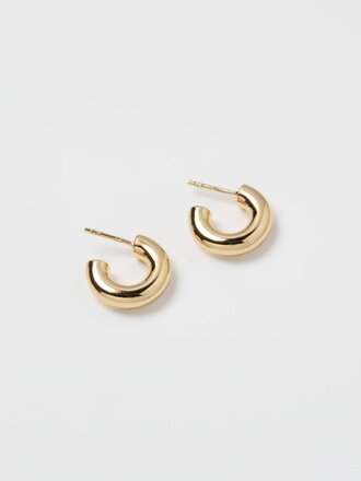 Wolf Circus Classic bold hoops . 14K gold plated brass