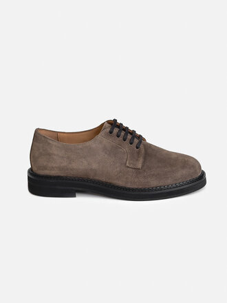 Sesa Baltimore suede lace-up shoes . Almond