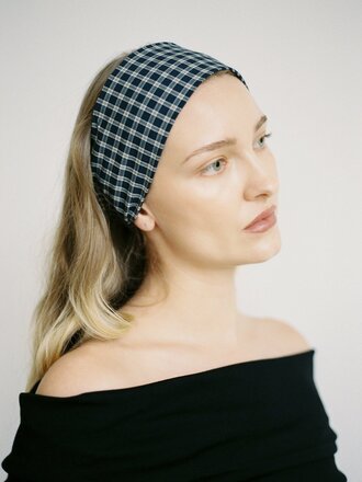 A Bronze Age Bandeau en coton Riviera . Carreaux Carter