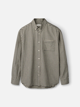 Forét Chemise en coton bio Creek . Carreaux noir et sable Forét Chemise en coton bio Creek . Carreaux noir et sable