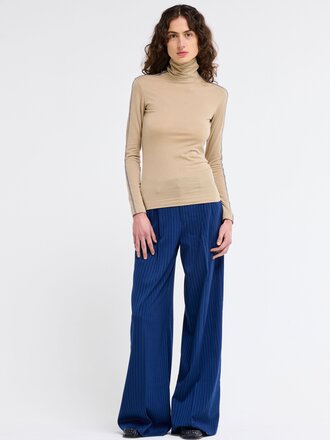 Our Sister Lewis fitted turtleneck top . Tan Our Sister Lewis fitted turtleneck top . Tan