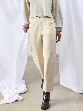 Dagg and Stacey Kit cotton twill pants . Almond