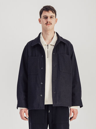 Parages Woody Wool Overshirt . Dark grey Parages Woody Wool Overshirt . Dark grey