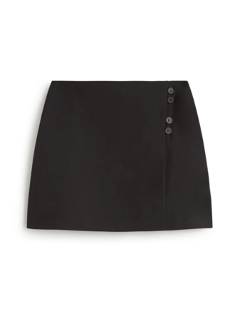 Thinking Mu Mini cold wool Tania skirt . Black Thinking Mu Mini cold wool Tania skirt . Black