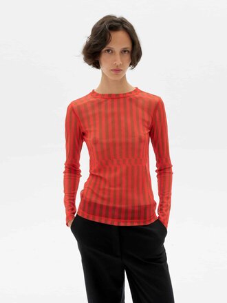 Thinking Mu Esque Tere recycled tulle top . Orange Thinking Mu Esque Tere recycled tulle top . Orange