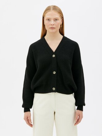 Maska Celie wool and cashmere cardigan . Black