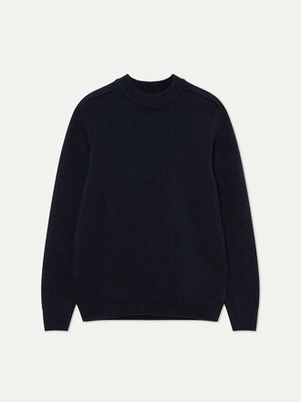 La Paz Mockneck en laine mérinos Trindade . Marine foncé La Paz Mockneck en laine mérinos Trindade . Marine foncé