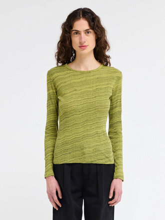 Our Sister Lee cotton print top . Green